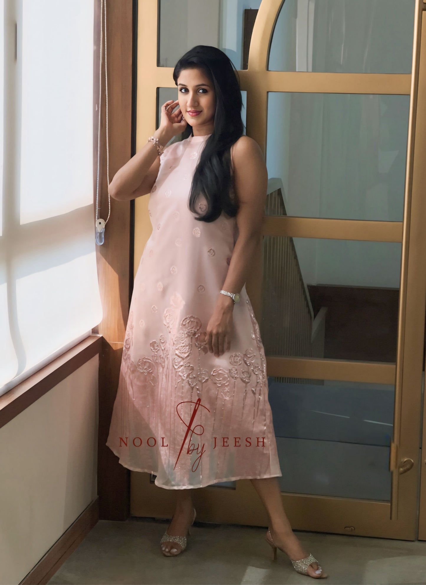 Pink floral Turkish dress