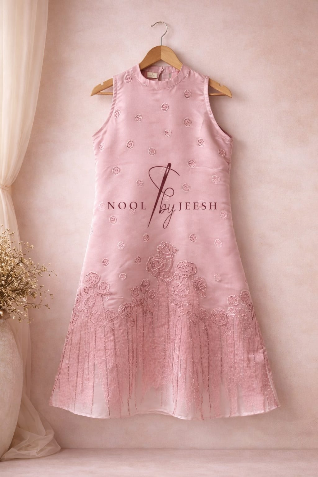 Pink floral Turkish dress