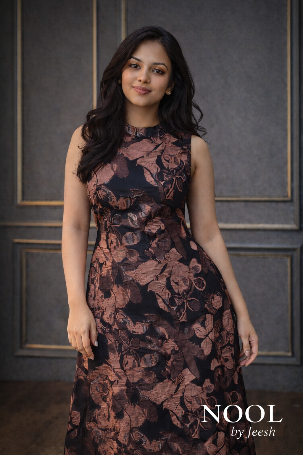 Cocoa Noir Organza Dress